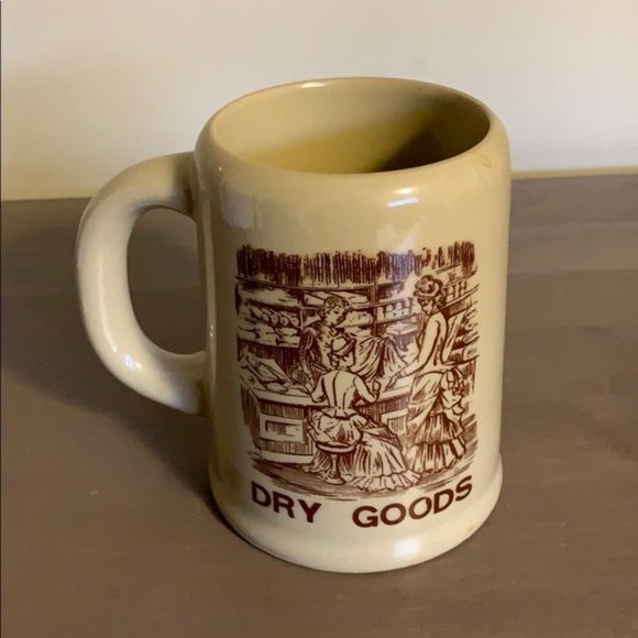 Vintage Tan and Brown Japanese “Dry Goods” Mug - Picture 3 of 6